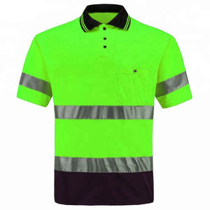 Camiseta Polo de Trabajo de Alta Visibilidad, Color Naranja Fluorescente, Poliéster, Impresión por Transferencia de Calor, Sin Costuras, Estilo Clásico - Product Image 5