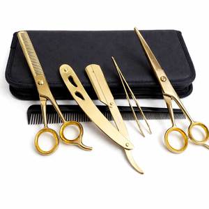 Juego de Tijeras Profesionales para Cortar Cabello de Salón, Tijeras de Entresacar para Barbería, Kit de Peine y Cuchilla, Herramientas de Peluquería de Acero Inoxidable - Product Image 1