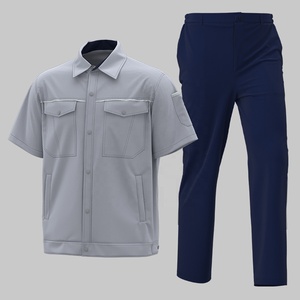 Chaqueta de Trabajo Azul Oscuro con Mangas Amarillas y Cinta Reflectante, Uniforme de Seguridad de Alta Visibilidad para Uso Industrial - Product Image 4