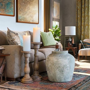 Porte-bougie en bois, support de bougie pilier en bois, porte-bougie rustique en bois, porte-bougie style ferme, support de bougie en bois fait main - Product Image 4