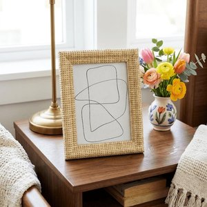 Handmade Cane <b>Picture</b> <b>Frame</b> Natural Rattan <b>Wooden</b> Premium Photo <b>Frame</b> For Home and living Room Decorative Home Accessory - Product Image 5