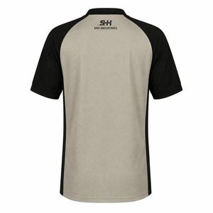 Camiseta Deportiva de Manga Corta con Cuello en V para Hombre, Dos Tonos, Crema y Negro, Estilo Oficial, Ligera, Transpirable, para Árbitro o Entrenamiento - Product Image 2