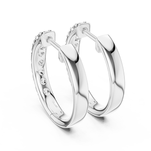 Aros Delicados de Oro Blanco con Diamantes de 0.05 Quilates, Engastados en Puntas, Diamantes Redondos Cultivados en Laboratorio, Pendientes de Oro de 9K, 14K, 18K, Platino, Lujo, Venta al por Mayor - Product Image 3