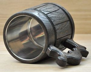 Mug en bois de style viking vintage - Product Image 2