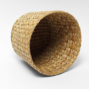 Modern Design Rattan <b>Basket</b> Natural Handmade Seagrass Home Clothing <b>Storage</b> Rattan <b>Basket</b> Hot Sale Indian Rattan Handicrafts - Product Image 3