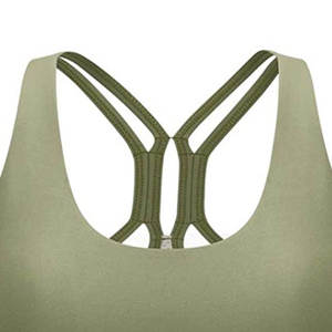 Sujetador deportivo sin costuras de alto soporte y ligero para mujer, talla grande, con decoración de cristales, para yoga, entrenamiento, gimnasio, fitness, con logo frontal - Product Image 3