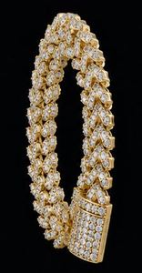 <b>Iced</b> <b>Out</b> Cuban Link Necklace Moissanite <b>Chain</b> 18K Gold Plated Fashionable Hip Hop Jewelry for Men Women Party - Product Image 2