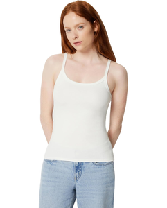 Camisola de tirantes acanalada para mujer, ajustable, de algodón, corte ajustado, estilo casual de verano, básica, marca personalizada - Product Image 1