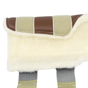 Bottes de protection pour chevaux en néoprène marron, soutien durable des jambes pour l'équitation, l'entraînement et les soins équins - Product Image 5