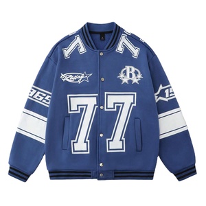 Chaquetas universitarias para hombre y mujer, prendas de vestir exteriores deportivas informales, parches bordados, chaqueta con letras, cuerpo de lana, Mangas de cuero 2025 - Product Image 1