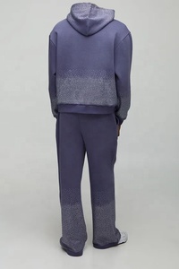 Nouvelle mode, survêtement décontracté à capuche en polyester imprimé réfléchissant, effet délavé à l'acide, pour le sport, la course à pied, le football, unisexe - Product Image 2