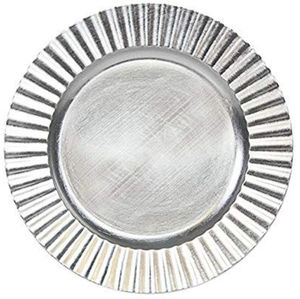 Assiette de présentation élégante en acier inoxydable style antique pour la maison, les hôtels et les mariages - Taille et couleur personnalisables, plat de service classique - Product Image 4