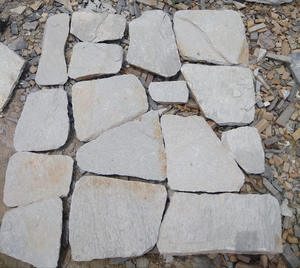 Dalle de pierre d'ardoise naturelle blanche Shimla de qualité exportée avec une surface rugueuse naturelle Épaisseur constante Belle finition de ton blanc - Product Image 4