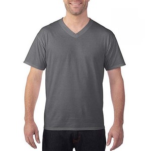 เสื้อยืดคอกว้างผู้ชาย ผ้าคอตตอนผสม แขนสั้น ระบายอากาศได้ดี สวมใส่สบาย ดีไซน์เหมาะกับการสวมใส่ทุกวัน เหมาะสำหรับลุคสบายๆ - Product Image 2