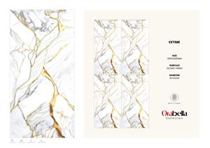 กระเบื้องพอร์ซเลนลายเซ็นสมัยใหม่ ขนาด 60x120 ซม. 600x1200 มม. 24x48 นิ้ว ผิวมันเงา ขนาดใหญ่พิเศษ ดีไซน์หรูหรา สำหรับตกแต่งภายใน - Product Image 5