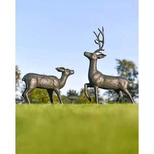 Precio Directo de Fábrica: Set de Ciervos de Bronce Hechos a Mano, Esculturas de Cierva y Reno de Tamaño Real para Jardinería y Decoración Rústica - Product Image 6
