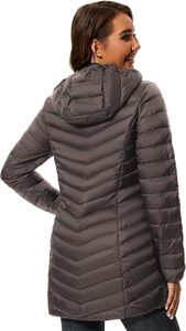 Women's Lightweight <b>Packable</b> Hooded Winter Quilted Puffer <b>Jacket</b> Detachable Sleeves Hat Water Resistant Fur Lining Zipper - Product Image 6