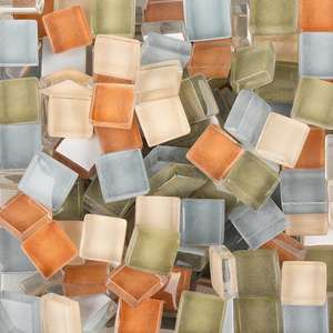 Décoration de maison DIY : Cube en verre cristal imprimé au laser, paillettes bleues et blanches, Woods Abbott - Product Image 4