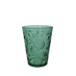Vaso de Agua Irrompible de Acrílico Plástico con Diseño de Piña en Color Verde para Fiestas - Product Image 1