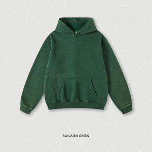 เสื้อฮู้ดดี้พิมพ์ลายดิจิทัลทรงปกติ รุ่น BEW0169 น้ำหนัก 300 กรัม สไตล์วินเทจ Y2K ล้างสีแบบ Stone Wash และ Acid Wash สำหรับฤดูหนาว ขายส่ง - Product Image 5