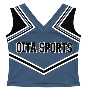 Haut de cheerleading sans manches en V pour femmes et filles, idéal pour la danse, les équipes de performance et les compétitions sportives - Product Image 1