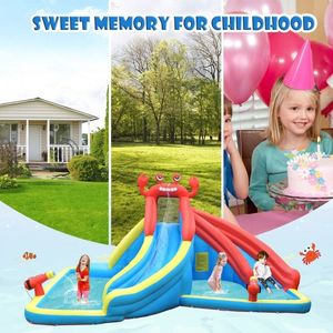 Tobogán Acuático Inflable Doble con Forma de Cangrejo, sin Soplador - Product Image 6