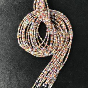 Cuentas Sueltas Rondelle Multifacéticas 100% Naturales Certificadas IGI Grado AA, 3-3.5mm, Piedra Lisa Multicolor Multifuego Vivaaz - Product Image 6