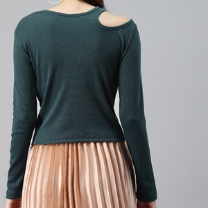 Nouveautés : T-shirt sexy à col bateau pour femme grande taille, jupe décontractée d'été en satin, couleur personnalisée, vente en gros Bangladesh 2026 - Product Image 5