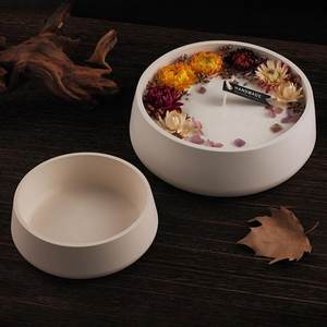 Molde de silicona de resina para portavelas de té con forma de loto, molde de resina para candelabro de flores, herramientas para pasteles - Product Image 2