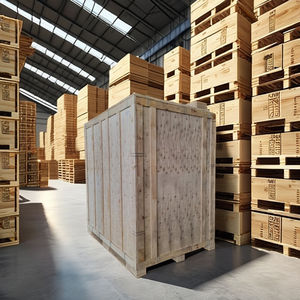 Hecho en Vietnam Cajas de almacenamiento de madera duraderas plegables Estándar europeo OEM/ODM Cajas de madera para uso en transporte de almacén - Product Image 1