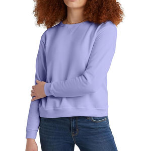 Sudaderas Extra Grandes para Mujer, Cuello Redondo, Manga Larga, Hombros Caídos, Forro Polar, Mezcla de Algodón Suave, Ropa Casual de Calle - Product Image 1