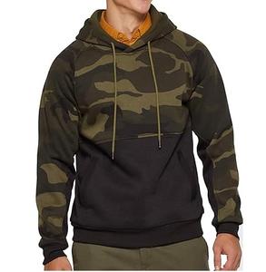 Sudadera con Capucha de Felpa Francesa Transpirable de Algodón con Diseño de Camuflaje, Estampado, Talla Grande, Estilo Táctico, para Invierno - Product Image 1