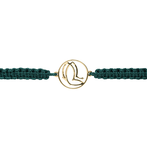 Pulsera de Macramé Roja Chapada en Oro de 14K con Rodio, Amuleto del Zodiaco, Diseño de Cordón Ajustable, Hecha a Mano, Joyería de Moda para Uso Diario - Product Image 2