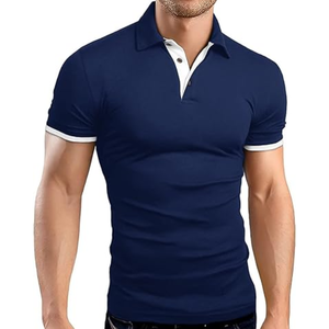 Camisetas Polo de Manga Corta para Hombre, Corte Slim Casual, Camisas Básicas de Algodón para Uso Diario y de Oficina - Product Image 1