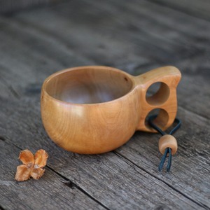 Taza Kuksa Moderna, Duradera y de Alta Calidad, Hecha a Mano, de Madera, para Café, Té, Camping, Senderismo y Viajes - Product Image 4