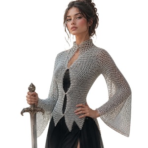 Camisa de malla de aluminio con abertura frontal |   Armadura Medieval para Renfaire y Cosplay - Product Image 2