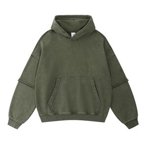 Sweat-shirt à capuche double couche pour homme de haute qualité |   Polaire d'hiver 100% coton |   Impression et broderie de logo personnalisés - Product Image 1