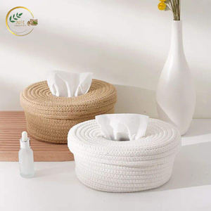 Boîte à mouchoirs en jute durable – Porte-mouchoirs en fibres naturelles écologiques avec qualité d'exportation en gros - Product Image 2
