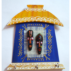 Porte-clés et décoration murale multifonctionnels en bois, faits à la main, traditionnels, pour salon et cuisine - Product Image 2