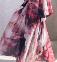 Robe d'été élégante à motifs floraux YKD094, style resort, robe musulmane, vêtements islamiques pour femmes, hijabs traditionnels, coupe ample