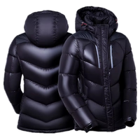 Blouson matelassé unisexe personnalisé avec logo, nouveau design, imperméable, respirant, grande taille, coupe ample, à capuche, motif nuages d'automne