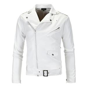 Veste d'hiver classique en cuir véritable pour homme, logo personnalisé, col montant, coupe-vent, haute couture européenne, mode streetwear - Product Image 5