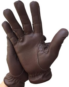 Gants d'équitation pour femmes 100% cuir véritable Marron, Beige, TAN et Noir - Product Image 3