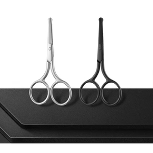 1 <b>Pc</b> Stainless Steel Nose Hair <b>Mini</b> Small Scissors Eyelash Facial Hair Straight Round Tip For Safe Grooming Hair Scissors - Product Image 3