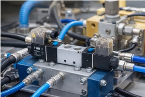 Válvula Solenoide Neumática de Aleación de Aluminio de 5/3 Vías, 1/4 de Pulgada, 5 Puertos, Marca THB - Product Image 2