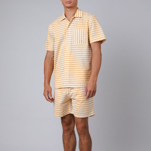 Shorts d'été décontractés pour hommes, tendance, taille mi-haute élastique, en toile 100% coton de haute qualité, respirants et à séchage rapide, style streetwear hip-hop - Product Image 3