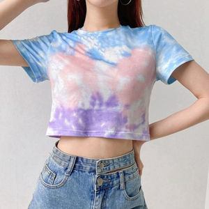 T-shirt court à manches courtes et col rond pour femme, grande taille, en coton respirant brodé, séchage rapide, collection été – Offre spéciale - Product Image 1