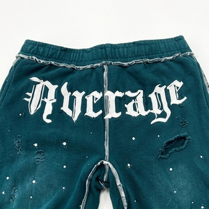 Survêtement homme streetwear coupe ample, effet vieilli, avec broderie et appliques, délavage acide, fermeture éclair, strass, en tissu premium - Product Image 5