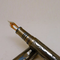 Stylo d'écriture en acier Damas, motif luxueux, outil d'écriture de bureau en acier, pour usage exécutif, stylo exclusif en acier Damas