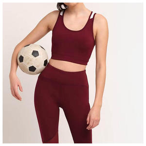 Soutien-gorge de sport noir uni léger sans coutures avec strass, maintien élevé, extensible dans quatre directions, antibactérien, pour femme, yoga, gym - Product Image 5